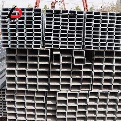 Q235 Q195 A53 A36 Pipe en acier galvanisé épaisseur revêtue de zinc Z100 Z120 Z181 Z275 Pipe en acier galvanisé carré DIP à chaud