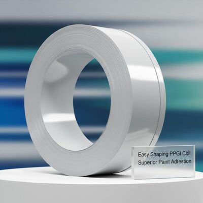Coil en acier PPGI facile à modeler avec traitement thermique brillant pour une adhérence supérieure de la peinture et une stabilité à long terme