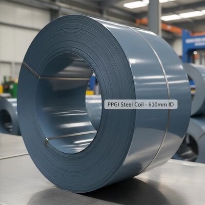 610 mm de diamètre intérieur PPGI bobine d'acier offre une forme facile et une protection supérieure contre la corrosion