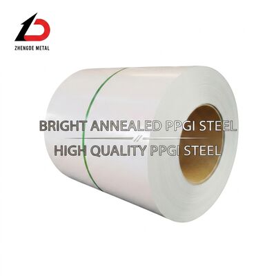 Bobine d'acier PPGI à bord fendu avec couche de zinc Z40~Z275 et revêtement de peinture 15-20 Um pour applications industrielles