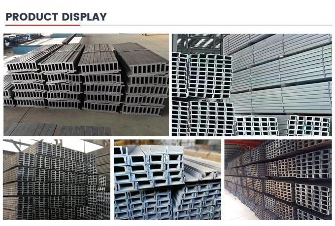 Profiles doux Gi galvanisé En S235jr S275jr S355jr A36 Ss400 Purlin Structural C U Chanage en acier à faible teneur en carbone 7