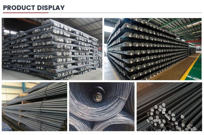 ASTM A615 Barres de renforcement en acier inoxydable HRB500 Barres d'acier déformées laminées à chaud 7
