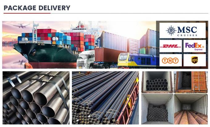 Pipe en acier soudé au carbone Q345 API L80 API N80 ERW Efw Scie enroulée à chaud enduite à l'épaisseur pour l'industrie chimique 10