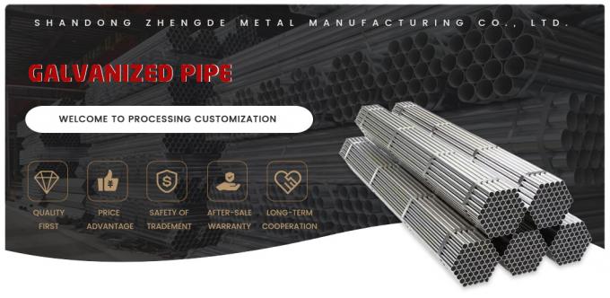 Le prix d'usine vend des dimensions personnalisées 6m 12m Dx51d tubes en acier galvanisé 0
